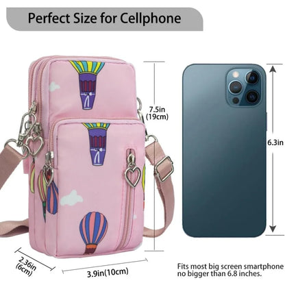 Small Crossbody Bag for Women - Mini Phone Purses with Crossbody Strap and Wallet - Nylon Arm Bag