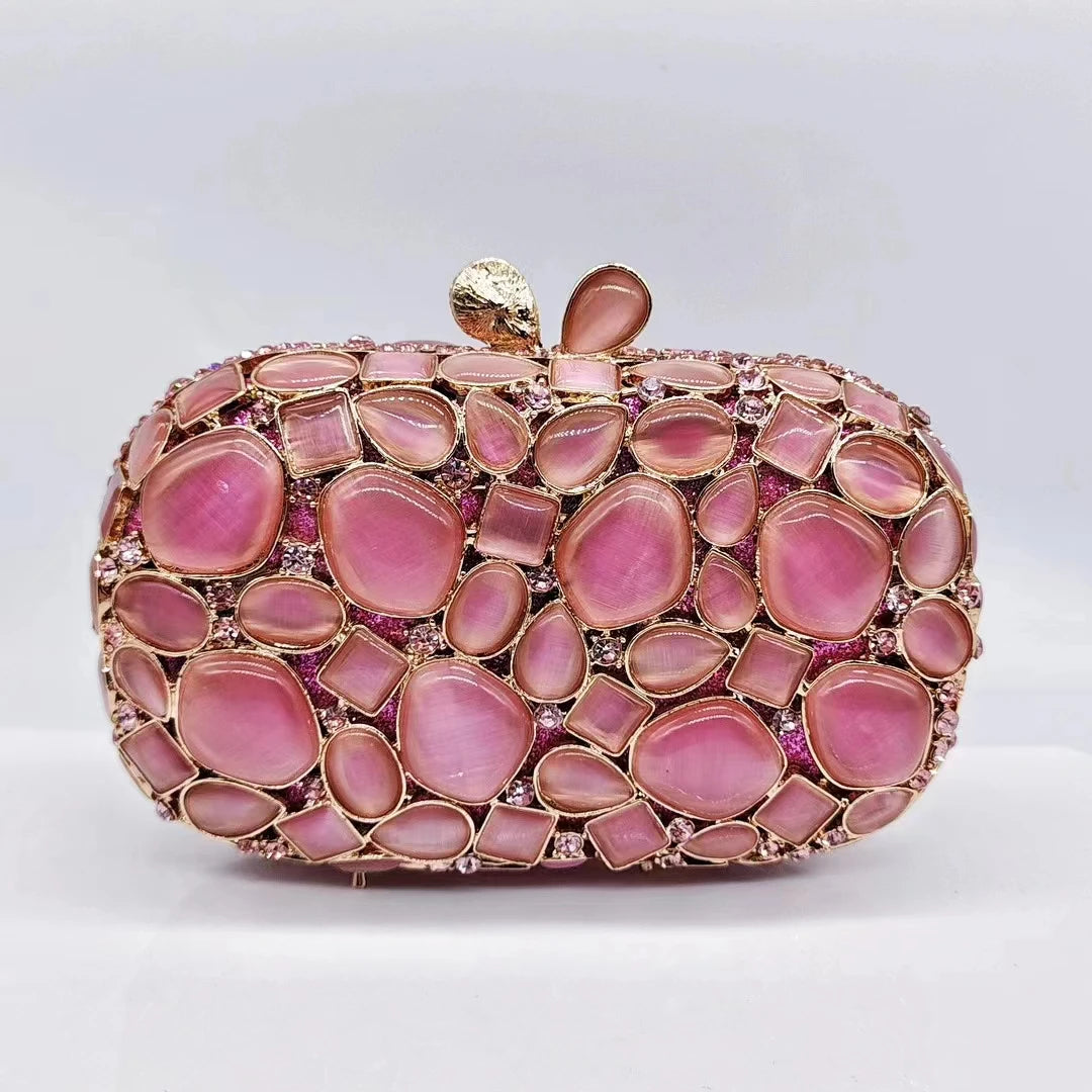 XIYUAN Big Stones Evening Purse Bags Rhinestone Wedding Gems Clutch Bag Bridal Clutches Women Diamonds