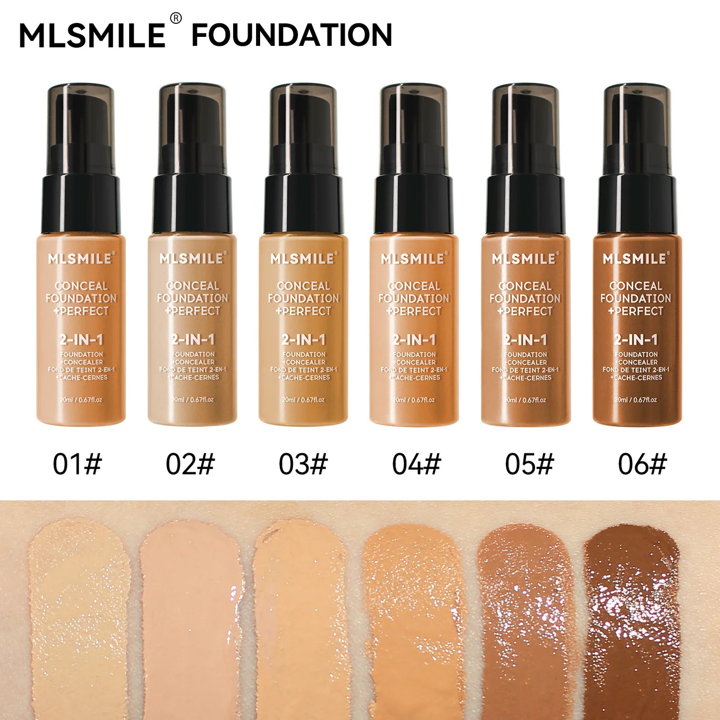 Concealer Matte Foundation BB Cream Oil Control Pre-Makeup Primer Natural Waterproof and Long-lasting