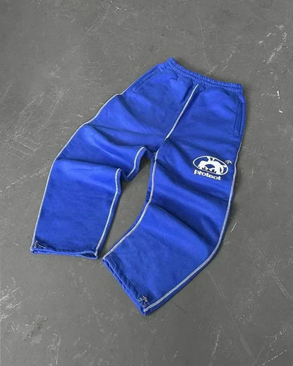 American Cartoon Graffiti Sweatpants Y2K Pants Mens Gothic Hip Hop Cartoon Baggy Elastic Waist Casual Trousers