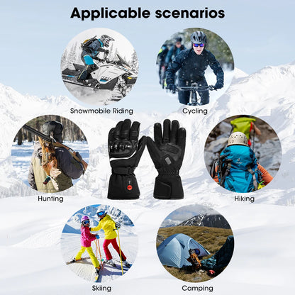 Savior Heat 100% Waterproof Motorcycle Gloves  Riding Heating Gloves With Bettery Warmer Hand Joints Leather