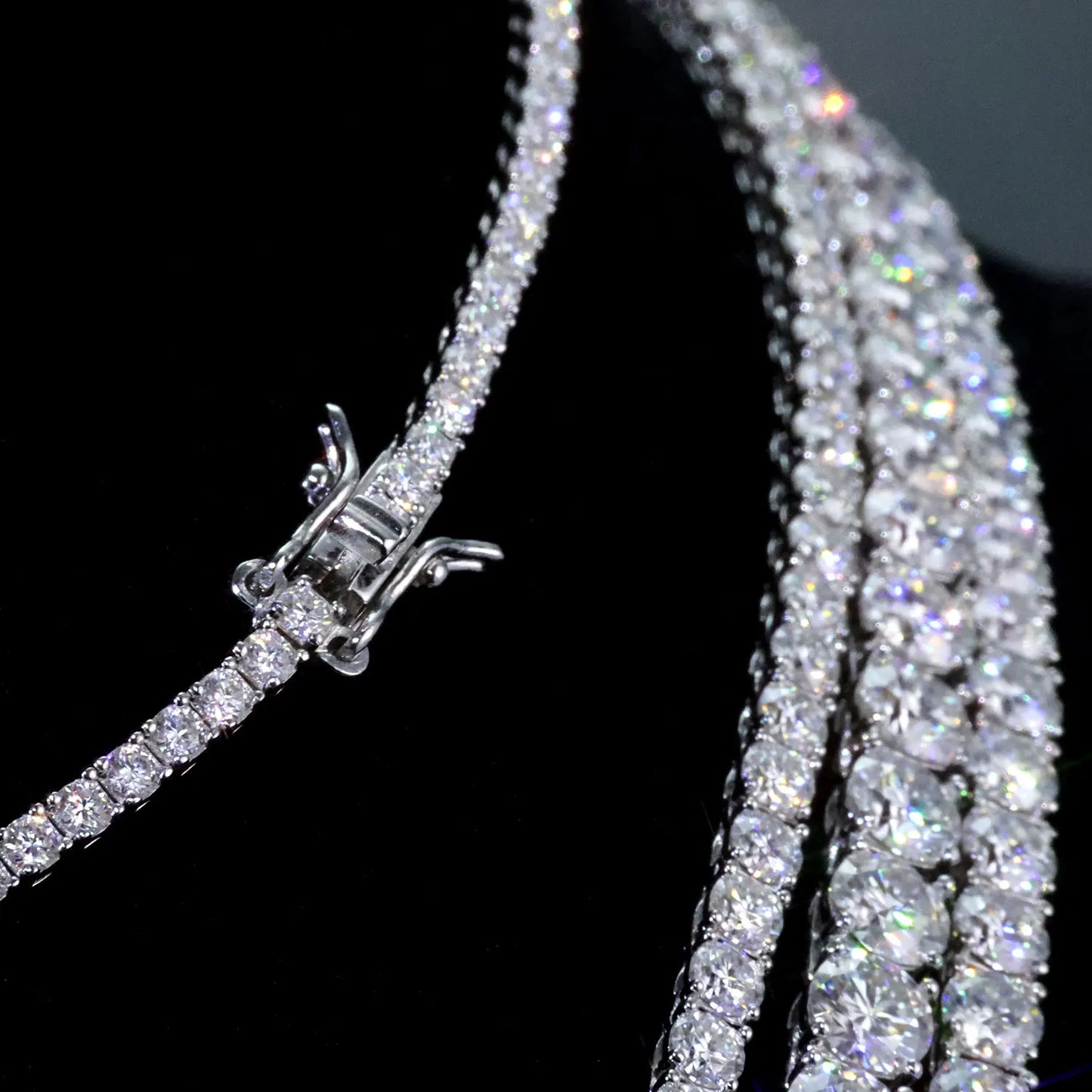 ICEBLING Iced Out Moissanite Tennis Chain Men Women Hip Hop Jewelry 925 Silver VVS Necklace with GRA Certificate