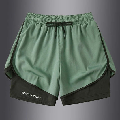 Sports Three Piece Pants Anti glare Double layered Sports Shorts for Men and Women