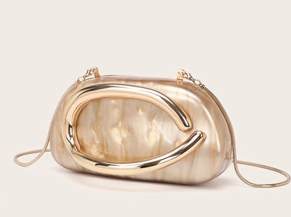 Luxury Evening Banquet Clutch Bag Bride Metal Shoulder Wedding Purse Party Crossbody Handbag