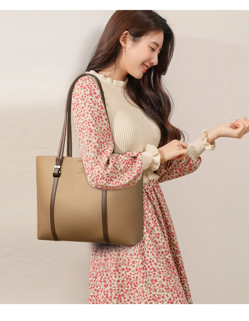 Luxury Shoulder Bags High-End Pu Leather Handbags Caual Tote