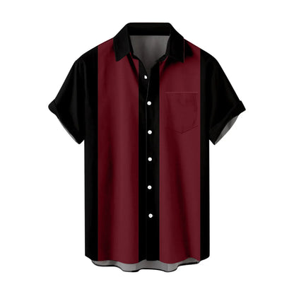 Red And Black Plaid Shirt Men Shirts Checkered Shirts Short Sleeve