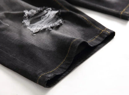 Men's Jeans Trend Denim Shorts Stretch Slim Hip Hop Classic