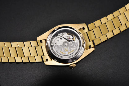 Rose Gold Luxury Automatic Watch For Men Mechanical Wristwatches Sapphire Mirror Clock Gift Man