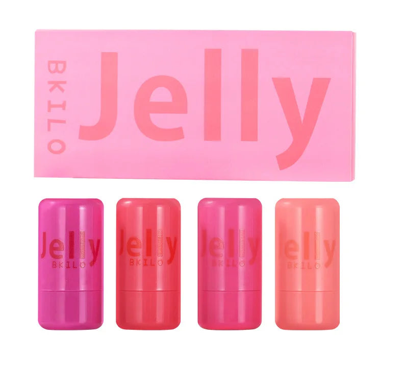 3-in-1 Cheek Lip Tinted Moistured Blush Stick Eyes Cheek Lip Brighten Cream Water Jelly Tint Stick Matte Contour Makeup