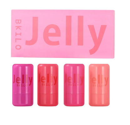 3-in-1 Cheek Lip Tinted Moistured Blush Stick Eyes Cheek Lip Brighten Cream Water Jelly Tint Stick Matte Contour Makeup
