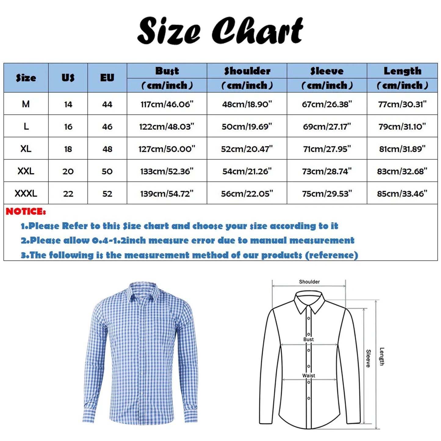 Men's Casual Plaid Shirt Pocket Turn Down Collar Button Long Sleeve Men's Shirt Blouse Pink Blue Shirt