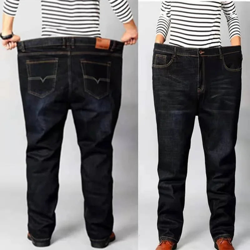 Men Straight Denim Pants Loose Baggy Jeans Male Streetwear Casual Pants