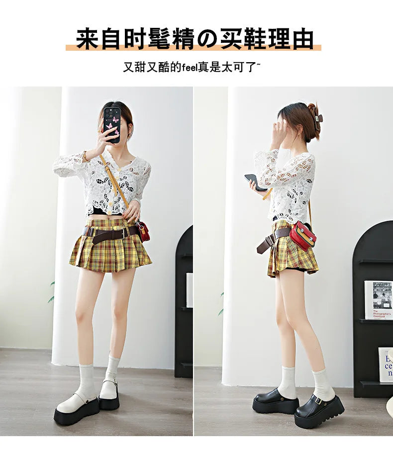 Thick Slippers Casual Shoes 1 Slip-on Baotou Half Slip-on Shoes