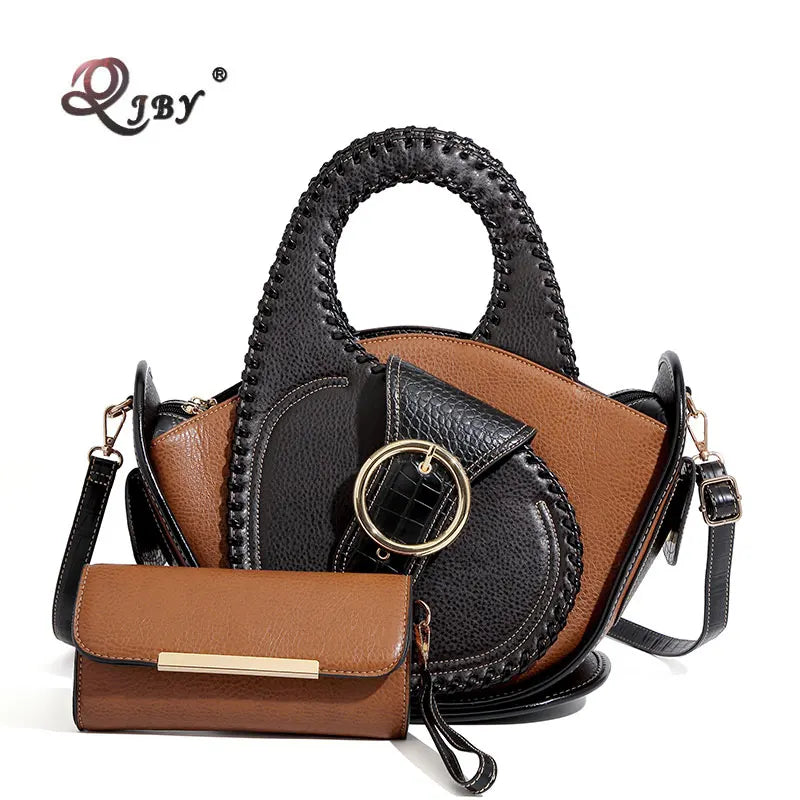 Shoulder Bag High-end Leather Purse Large Capacity Top Handle Crossbody