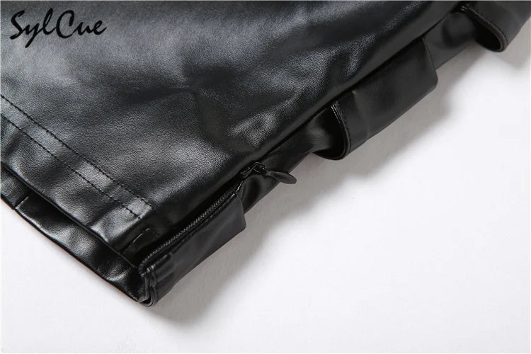 Retro Matte Black Mysterious All-Match Personality Fashionable Belt Chest Wrap Vest