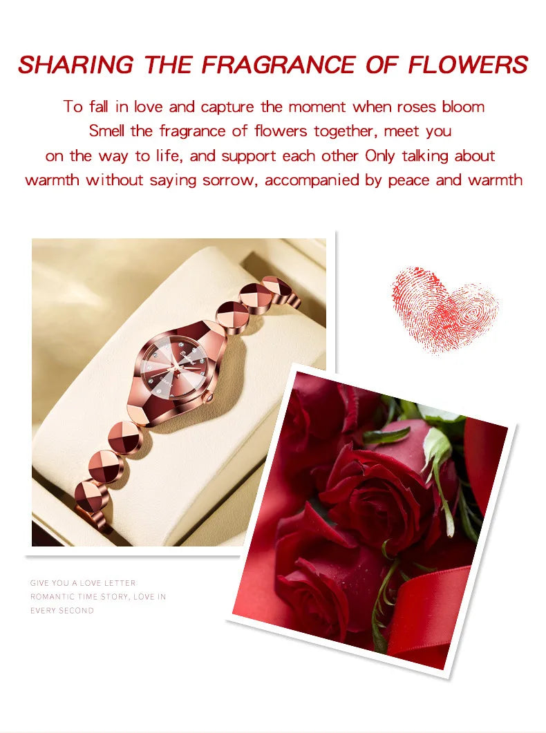 Light Luxury Brand high-end Exquisite Bracelet Wristwatch Waterproof Ladies Quartz