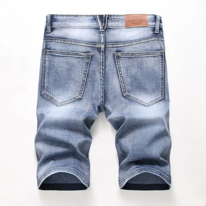 Men's Jeans Trend Denim Shorts Stretch Slim Hip Hop Classic