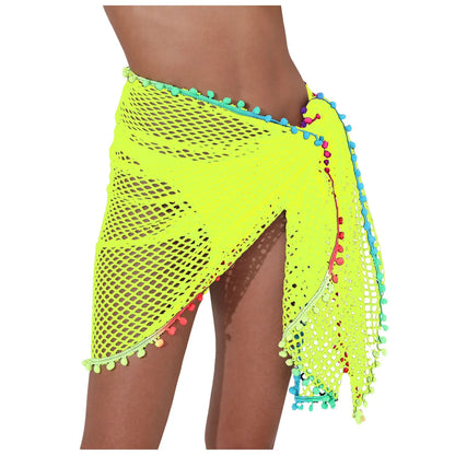 Beach Cover Ups For Women Sarong Sheer Bikini Chiffon Wraps Skirts For Swimwear