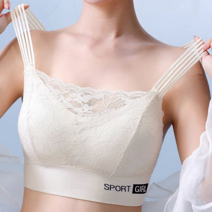 Lace Seamless Sports Bra Comfortable Breathable Beauty Back Vest Chest Tube Top