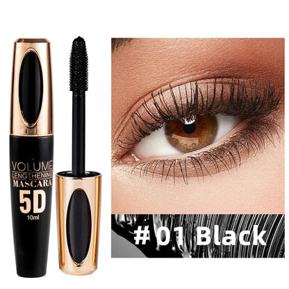 5D Mascara Makeup Waterproof Sweatproof Non-smudgy Slim Color Purple Blue White