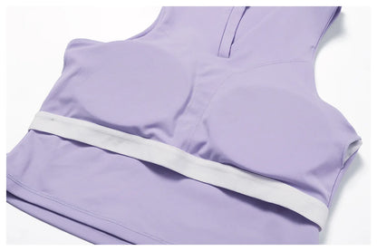 2 Pieces Sports Set for Women Yoga Suit Sportswear Fitness Top Sports Short Skirt Gym Push Up Workout