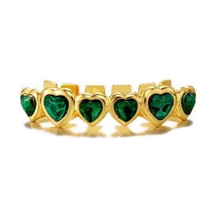 Red Crystal Heart Tooth Caps For Women Men Jewelry Hip Hop Silver Color Green Zircon Teeth Grillz Dental Grills Gold Green Gold Red Top Gold Green Bottom Gold Green-Gold Red Top-Gold Green Bottom-Gold Red-Gold Green Top-Silver Green Top-Silver Green-Silver Green Bottom-Silver Red-Gold Red Bottom-Silver Red Bottom-Silver Red Top-