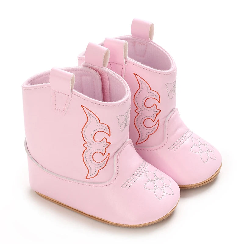 Baby Boots Made Of Soft PU and High-quality Cotton Short Boots With Rubber Soles and Anti Slip Baby