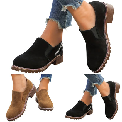 Thick Heel Thick Soled Short Boots Fashionable One Foot Outdoor Casual