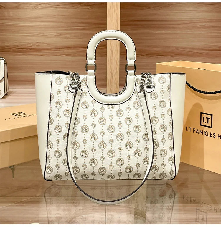 Light luxury brand designer high-end texture retro shoulder crossbody bag with l