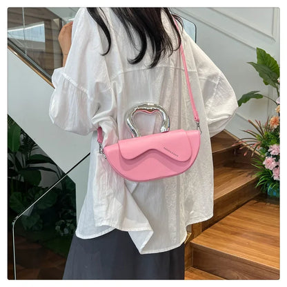 Solid Soft Shoulder Bag High Quality Bags for Women Hasp Interior Compartment Pu Women's Handbag