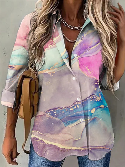Temperament Long Sleeve Women Shirt Large Size Loose Shirts Casual