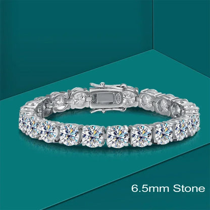 Real Moissanite Tennis Bracelet for Women Men 2.5-6.5mm Lab Diamond Bangle with Certificates 925 Sterling Silver Fine Jewelry