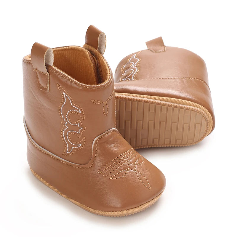 Baby Boots Made Of Soft PU and High-quality Cotton Short Boots With Rubber Soles and Anti Slip Baby