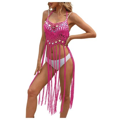 Beach Blouse Womens Lace Strap Long Sunscreen Cardigan swimwear