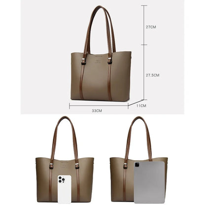 Luxury Shoulder Bags High-End Pu Leather Handbags Caual Tote