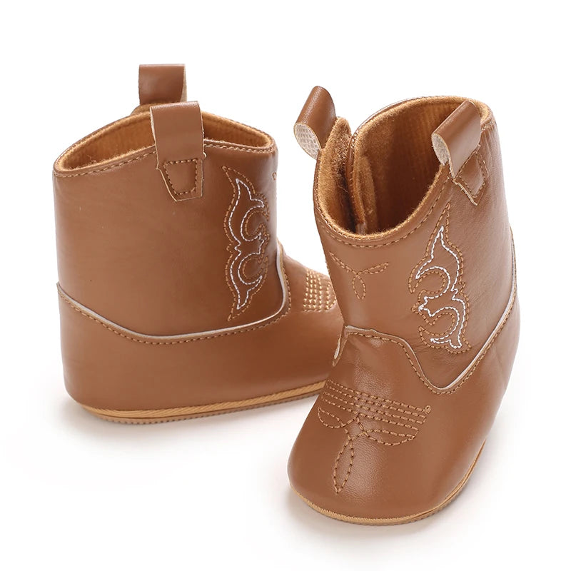 Baby Boots Made Of Soft PU and High-quality Cotton Short Boots With Rubber Soles and Anti Slip Baby