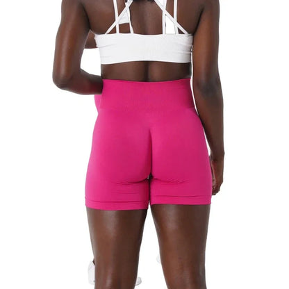 Spandex Solid Seamless Shorts Women Soft Workout Tights Fitness Outfits Yoga Pants Gym Wear