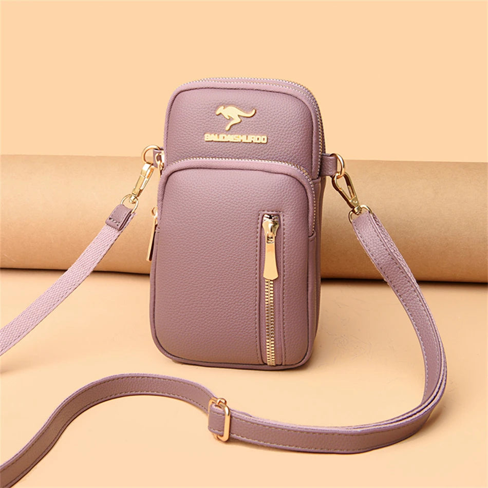 Ladies New Trendy Pu Leather Shoulder Bags Luxury Designer Simple Small Purse