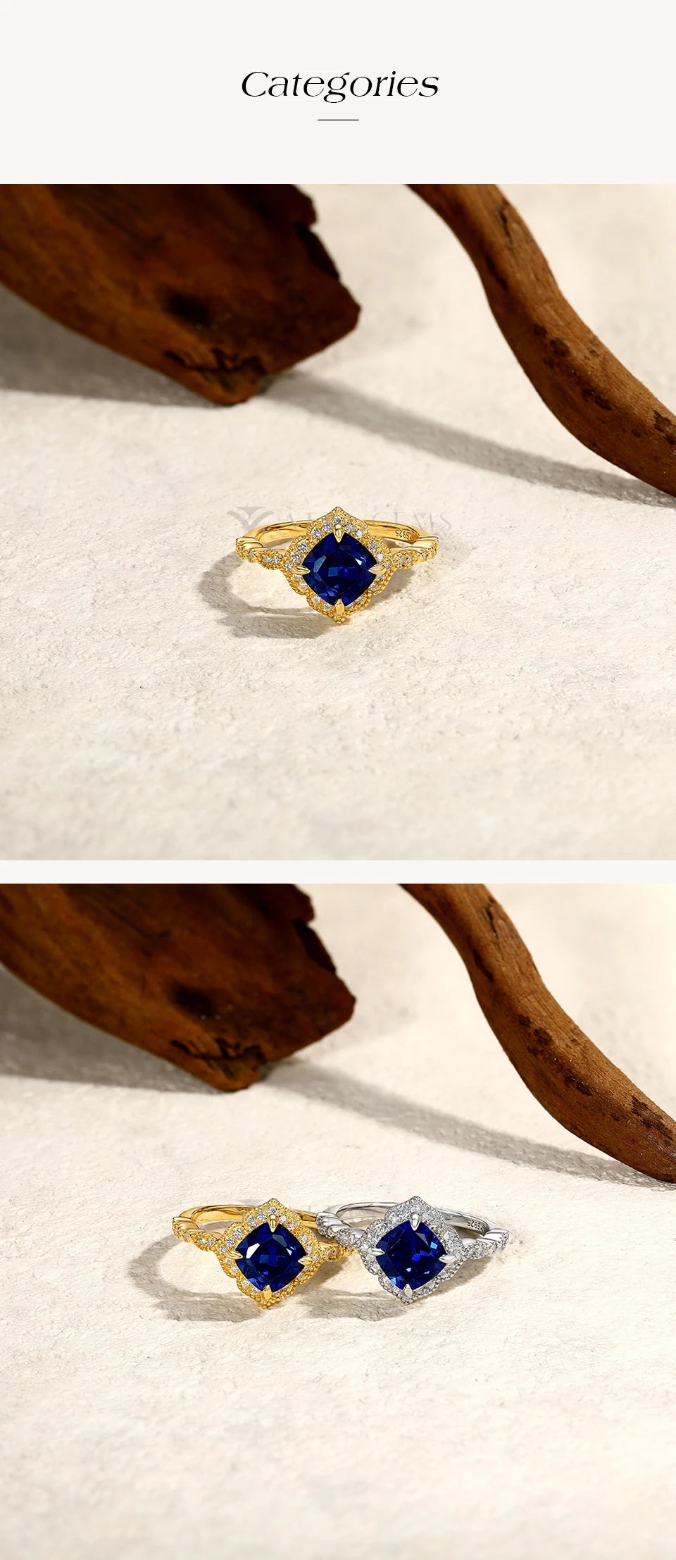 ATTAGEMS Classical Blue Sapphire Ring Cushion Cut 2.0ct DVVS1 Real 925 Sterling Silver For Women Engagement Wedding Fine Jewelry