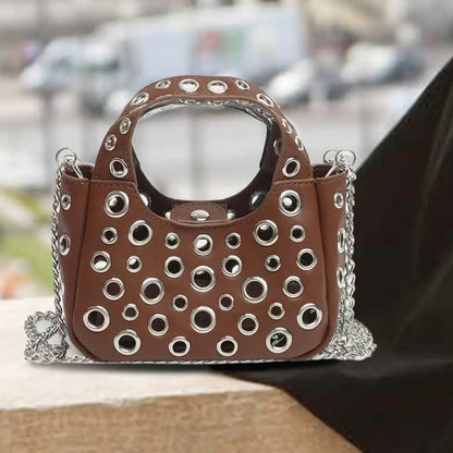 Women PU Casual Tote Bag Large Capacity Slouchy Handbag Chain Strap Stylish Crossbody Bag Hasp Closure Daily Carrying Bag