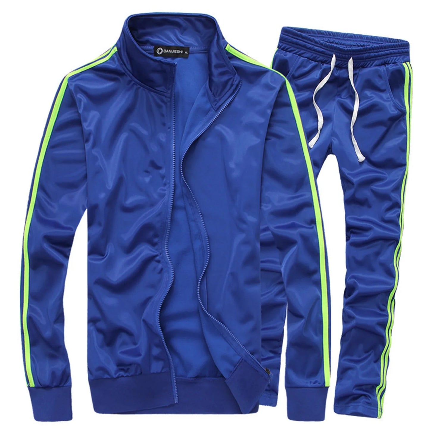 2 Piece Sets Sports Suit Men Jacket + Pants Sweatsuit Male Jogging Sporting Training Tracksuit