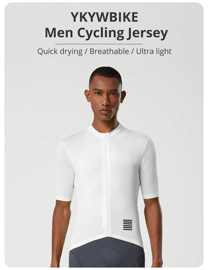Men Cycling Jersey Short Sleeve Reflective Shirt Downhill Jersey Pro Team Mountain Bicycle