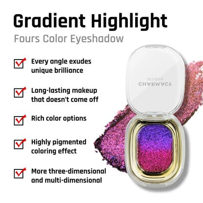 Multichrome Glitter Eyeshadow Palette High Pigmented Metallic Eyeshadow Color Shifting