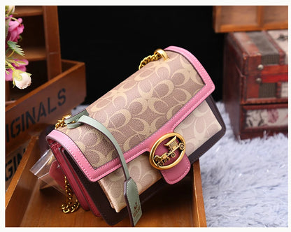 Light luxury women's high-end color contrast single shoulder underarm bag