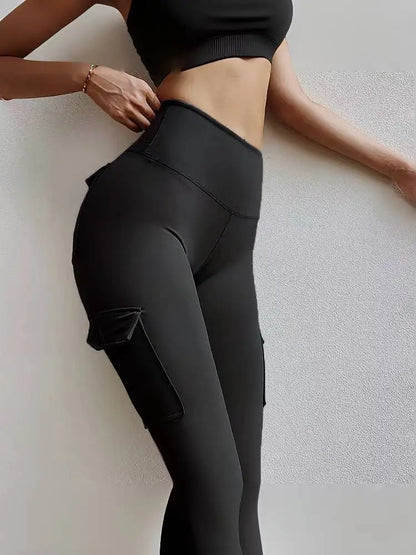 High Waist Yoga Pants Pockets Women Legging Running Sportswear Yoga wear