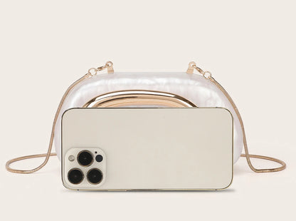 Luxury Evening Banquet Clutch Bag Bride Metal Shoulder Wedding Purse Party Crossbody Handbag