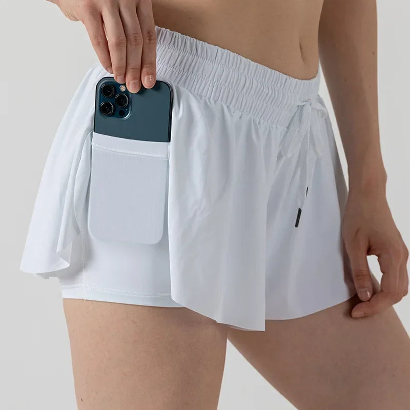Flowy Athletic Shorts for Women Gym Yoga Workout Running Tennis Skirt Comfy Skort