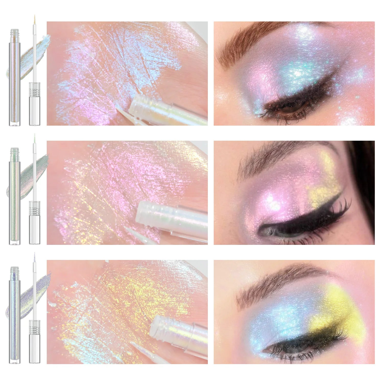 3 Pcs Duochrome Eyeshadow Liquid Set High Pigment Waterproof set1-01-02-03