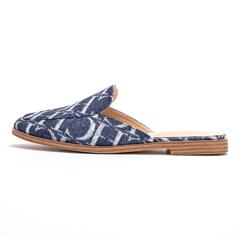 Luxury Summer New 2024 Slippers Women's Low Heel ShoesWomen's Sandals Non Toe Outdoor Slippers Beach Shoes Blue United States