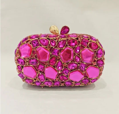 XIYUAN Big Stones Evening Purse Bags Rhinestone Wedding Gems Clutch Bag Bridal Clutches Women Diamonds